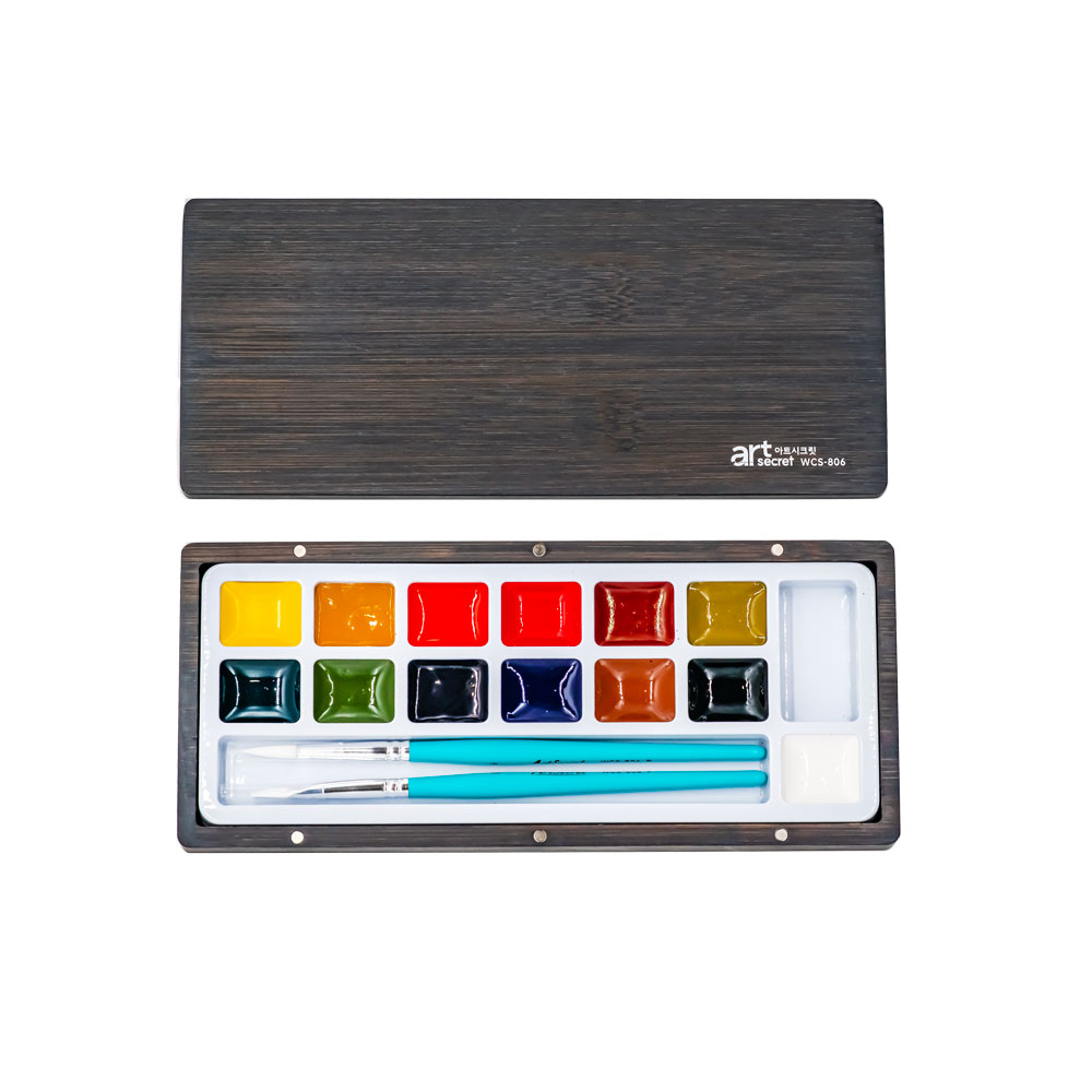 Watercolor Paint Set Solid Pigment - ArtSecret 13 Solid Watercolor Palette Set