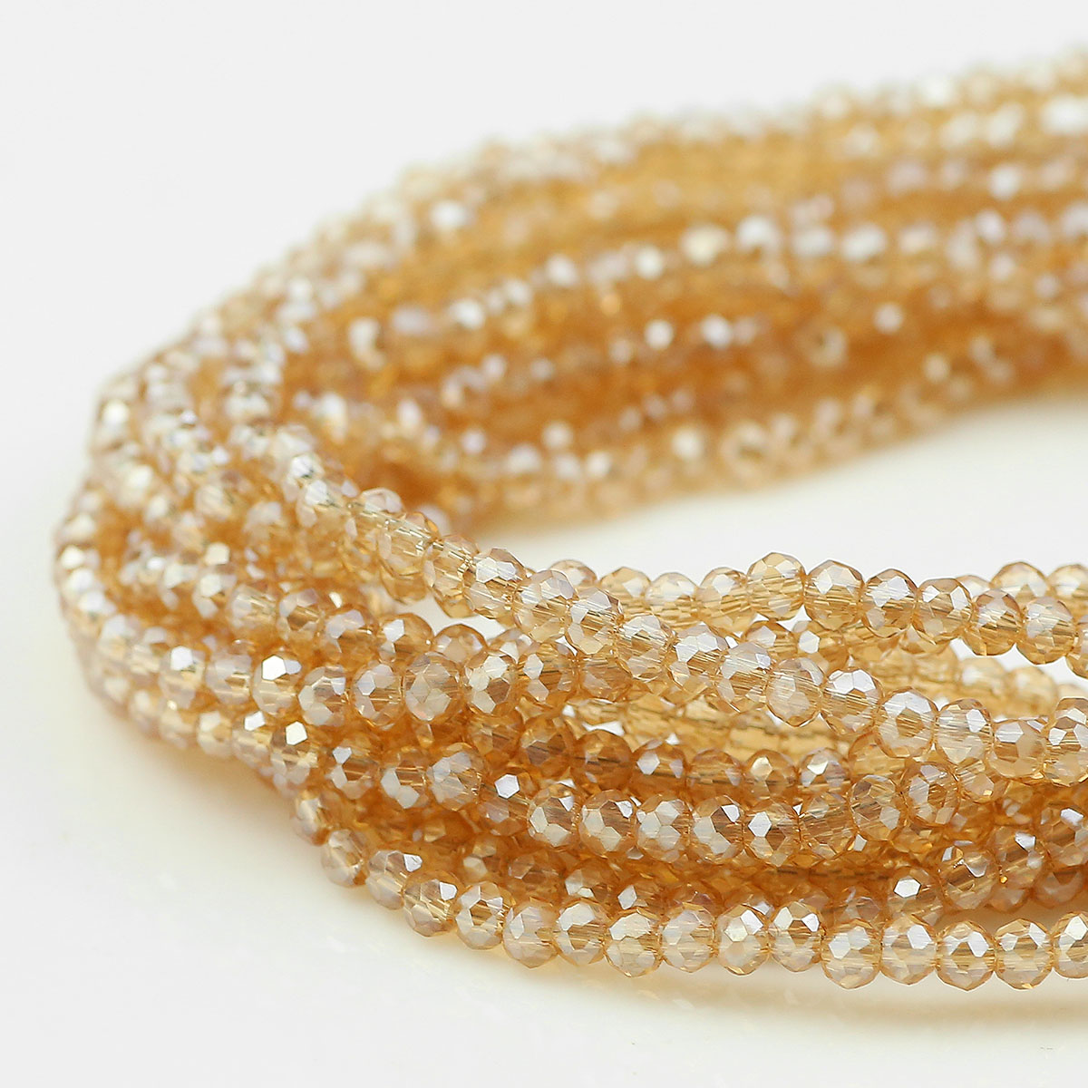 Glass Seed Beads 2Mm Jewelry Making - WLYeeS Flat Round Gold Champagen Beads