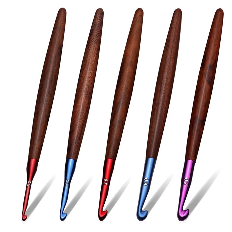 Wooden Crochet Hooks Ergonomic Handle - A59Z-Ergonomic Wooden Handle Crochet Hooks For