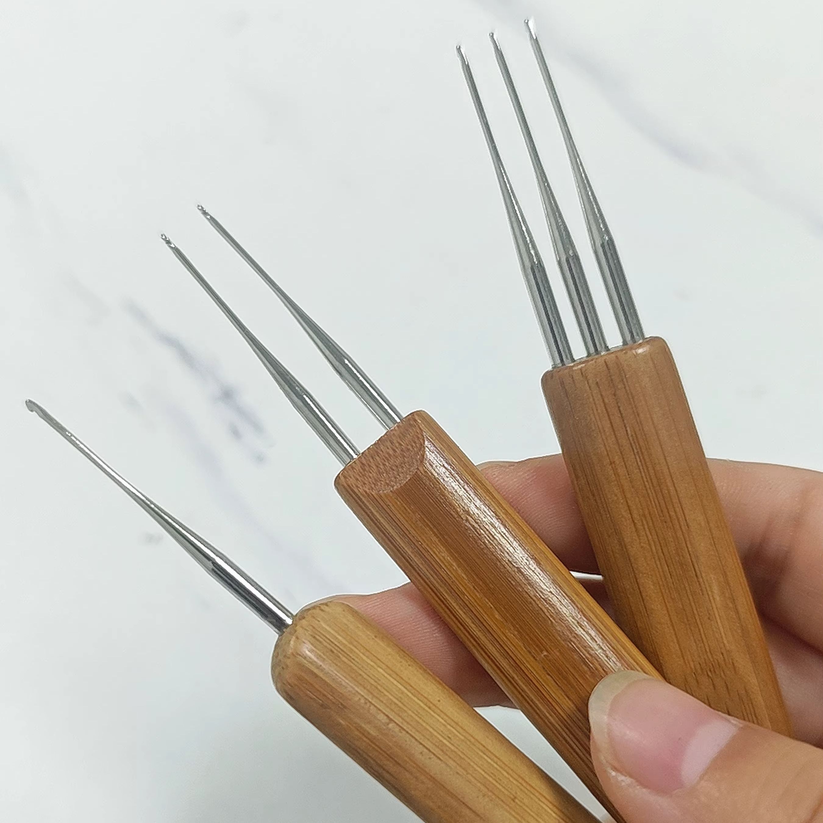 Wooden Crochet Hooks Ergonomic Handle - Ergonomic Crochet Hooks with Bamboo Wooden