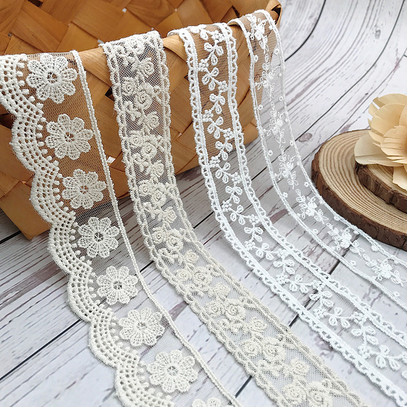 Cotton Embroidery Thread Skeins - 3Yards/Lot Embroidery White Beige Cotton Thread