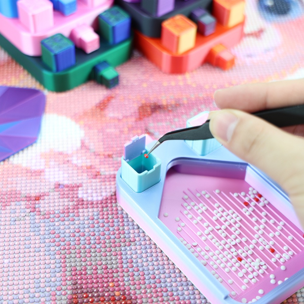 Painting Supplies - Multi-Color Diamond Painting Tray with 2