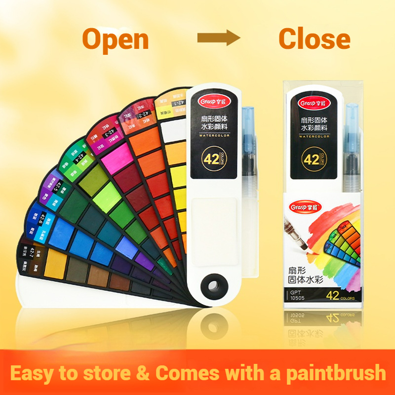 Watercolor Paint Set Solid Pigment - 18/24/42/60 Solid Watercolor Pigment Set Foldable