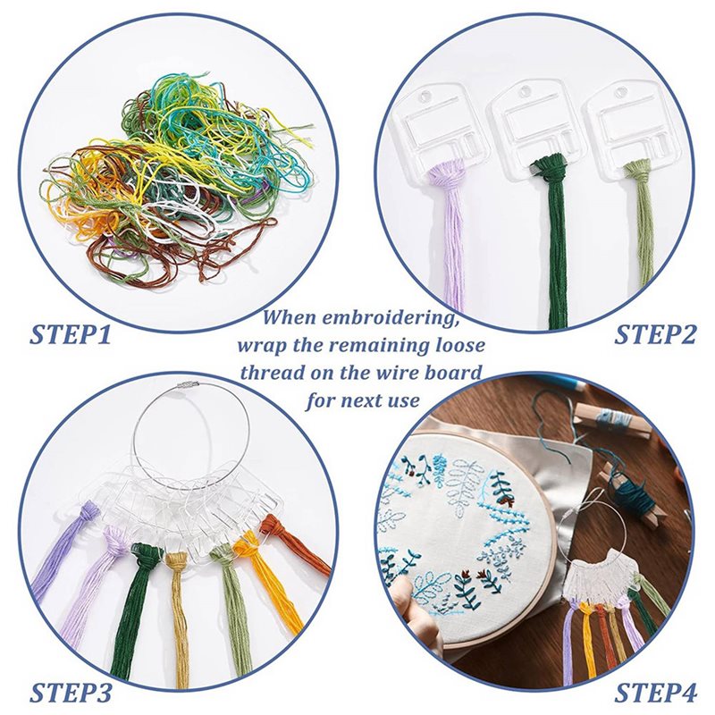 M11K-180Pcs Acrylic Embroidery - Cotton Embroidery Thread Skeins 评论和价格