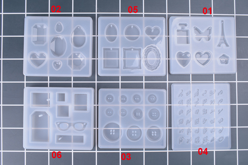 6 Designs Silicone Resin Mold  - Silicone Epoxy Resin Molds Set 评论和价格