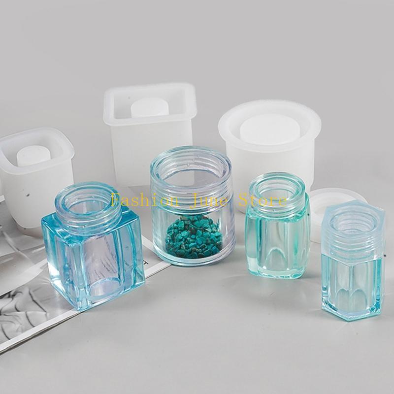 1 Set Storage Bottle Jar Cryst - Silicone Epoxy Resin Molds Set 评论和价格