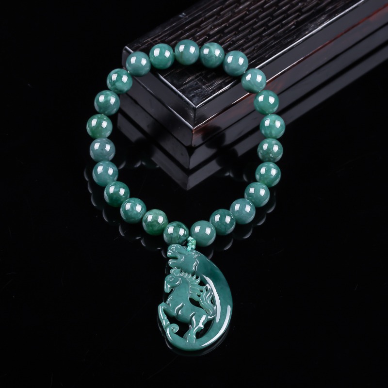 Natural Jadeite Blue Water Zod - Beading 评论和价格