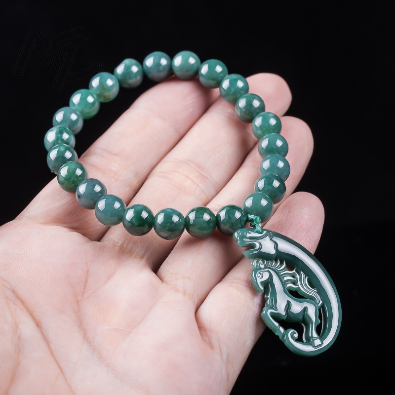 Natural Jadeite Blue Water Zod - Beading 评论和价格