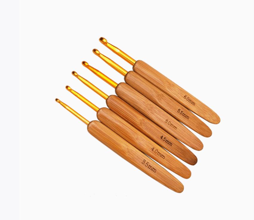 Bamboo Wooden Handle Crochet H - Wooden Crochet Hooks Ergonomic Handle 评论和价格