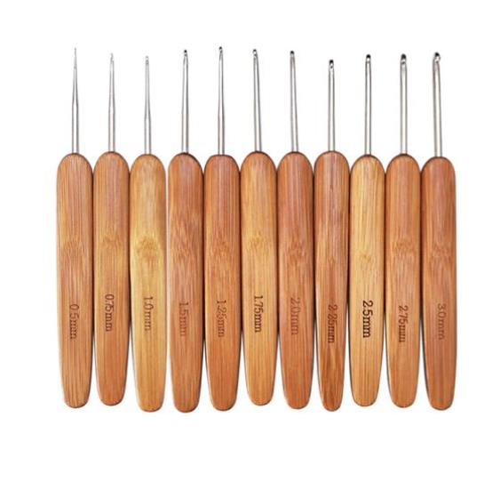 Bamboo Wooden Handle Crochet H - Wooden Crochet Hooks Ergonomic Handle 评论和价格