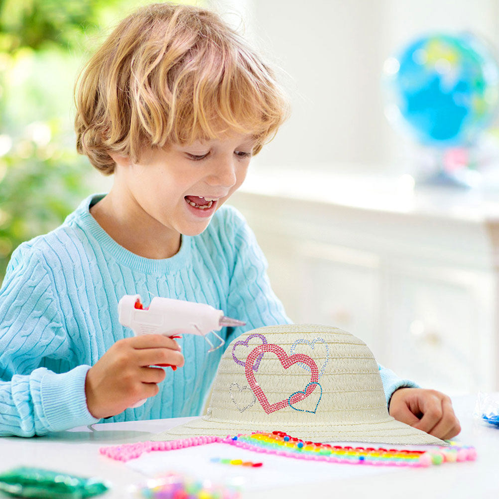 8Pcs Children Straw Hats DIY B - Painting Supplies 评论和价格