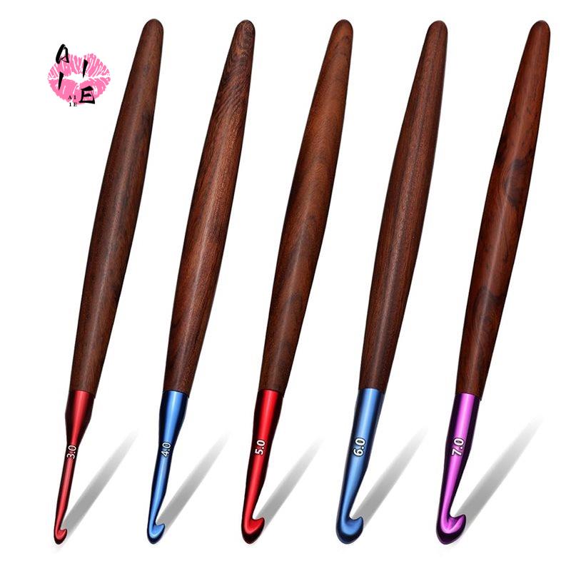 A11E-Crochet Hooks Set, Ergono - Wooden Crochet Hooks Ergonomic Handle 评论和价格