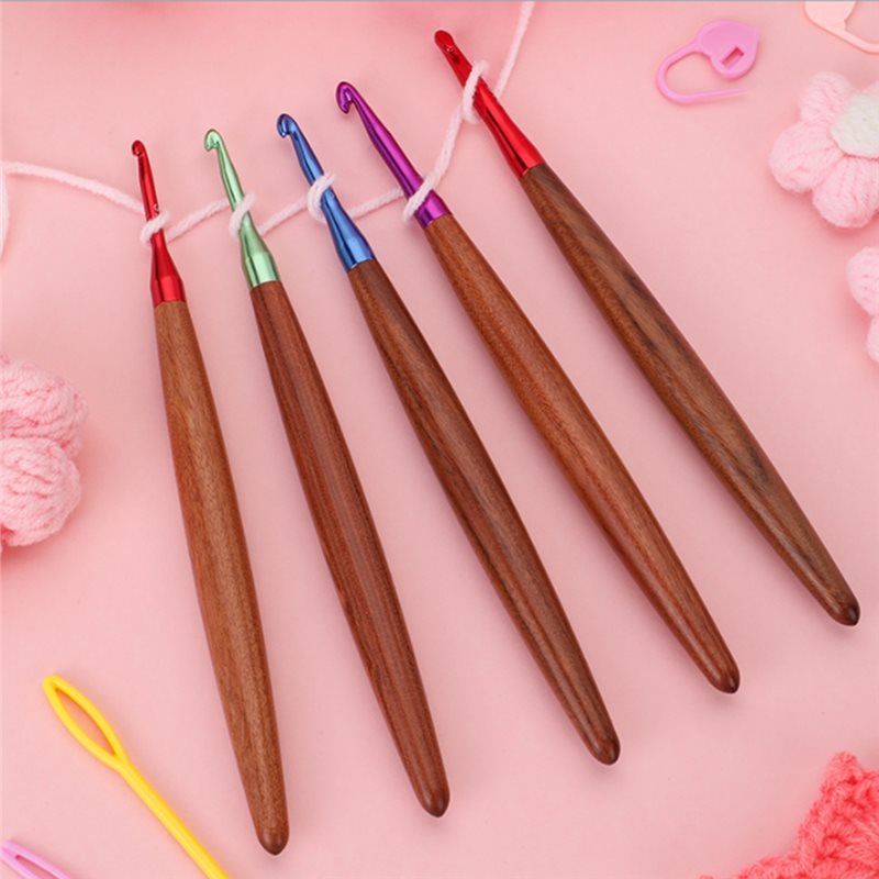 A11E-Crochet Hooks Set, Ergono - Wooden Crochet Hooks Ergonomic Handle 评论和价格