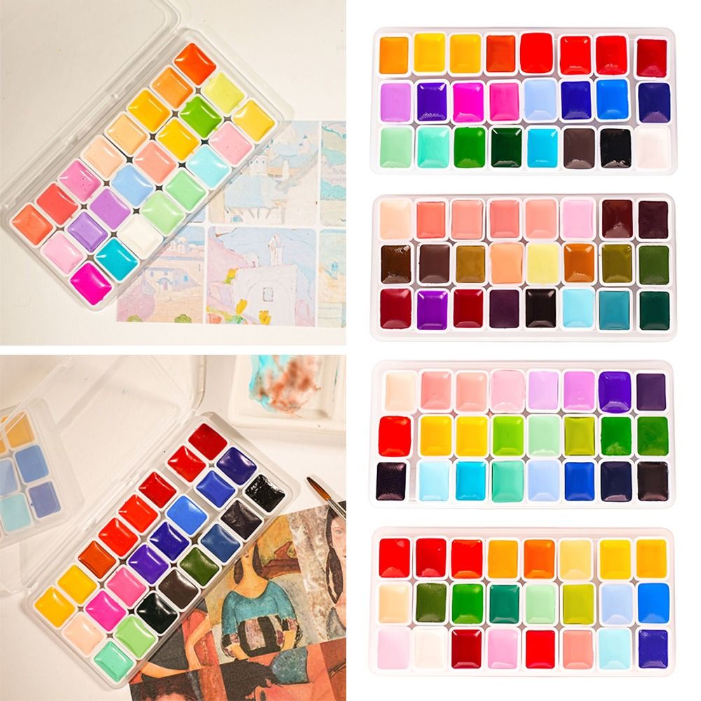 24 Colors Watercolors Paint Se - Watercolor Paint Set Solid Pigment 评论和价格