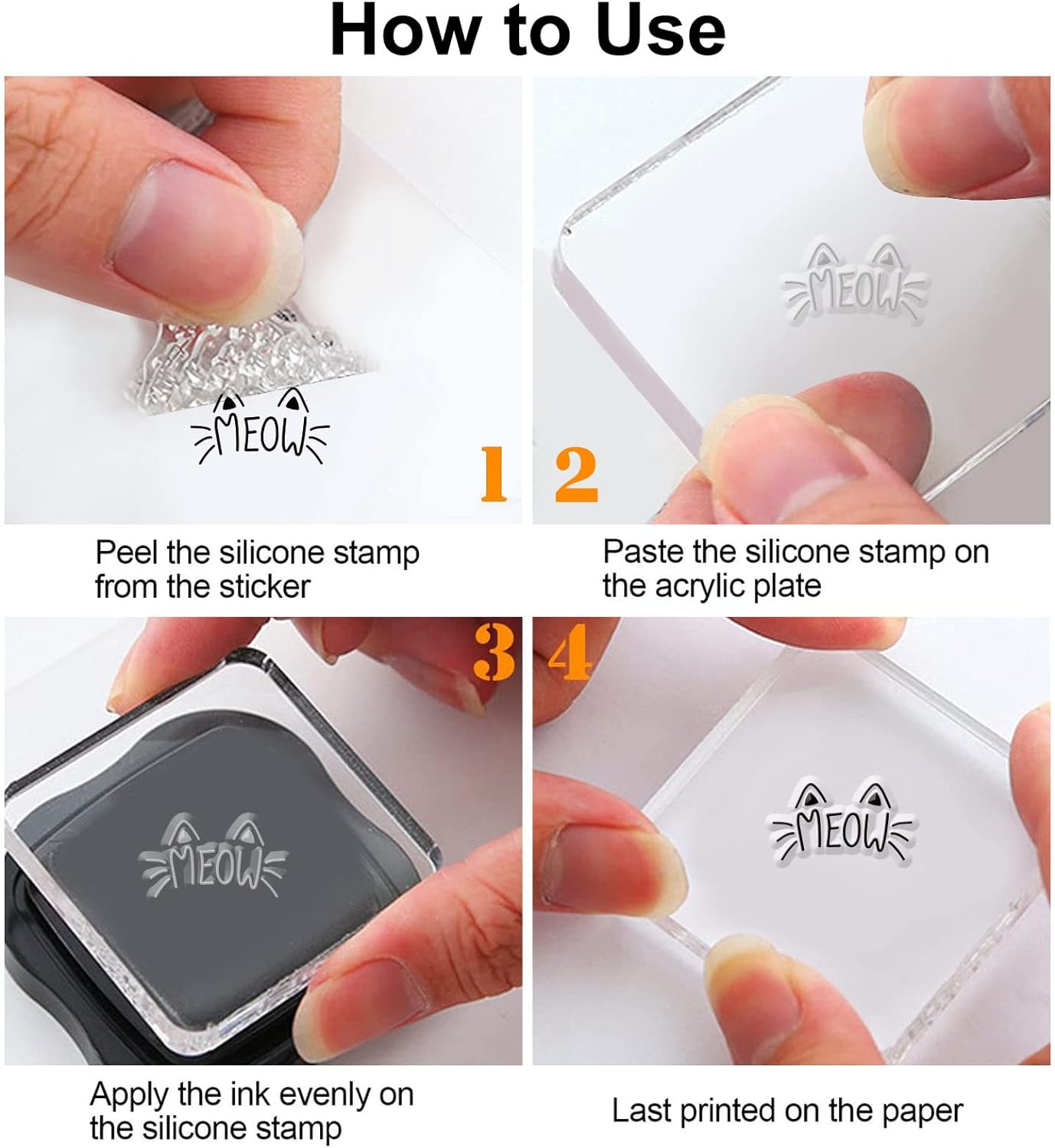 Cut Cats Silicone Clear Stamps - Clear Silicone Stamps For Card Making 评论和价格
