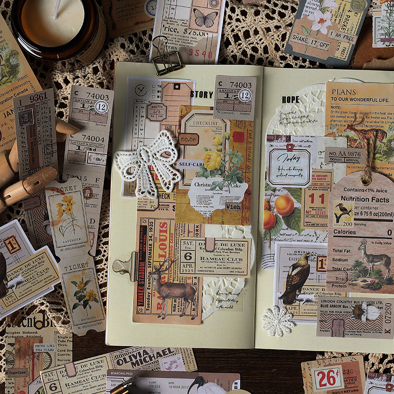 30 pcs Vintage material paper  - Vintage Junk Journal Scrapbooking Paper 评论和价格