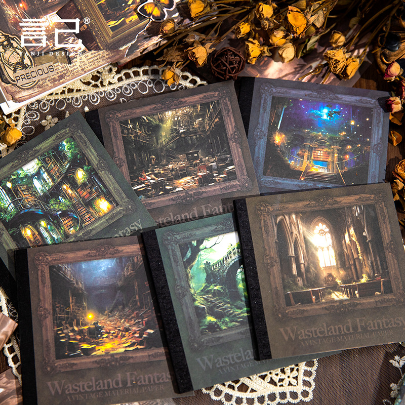 40 pcs Vintage INS Futuristic  - Vintage Junk Journal Scrapbooking Paper 评论和价格