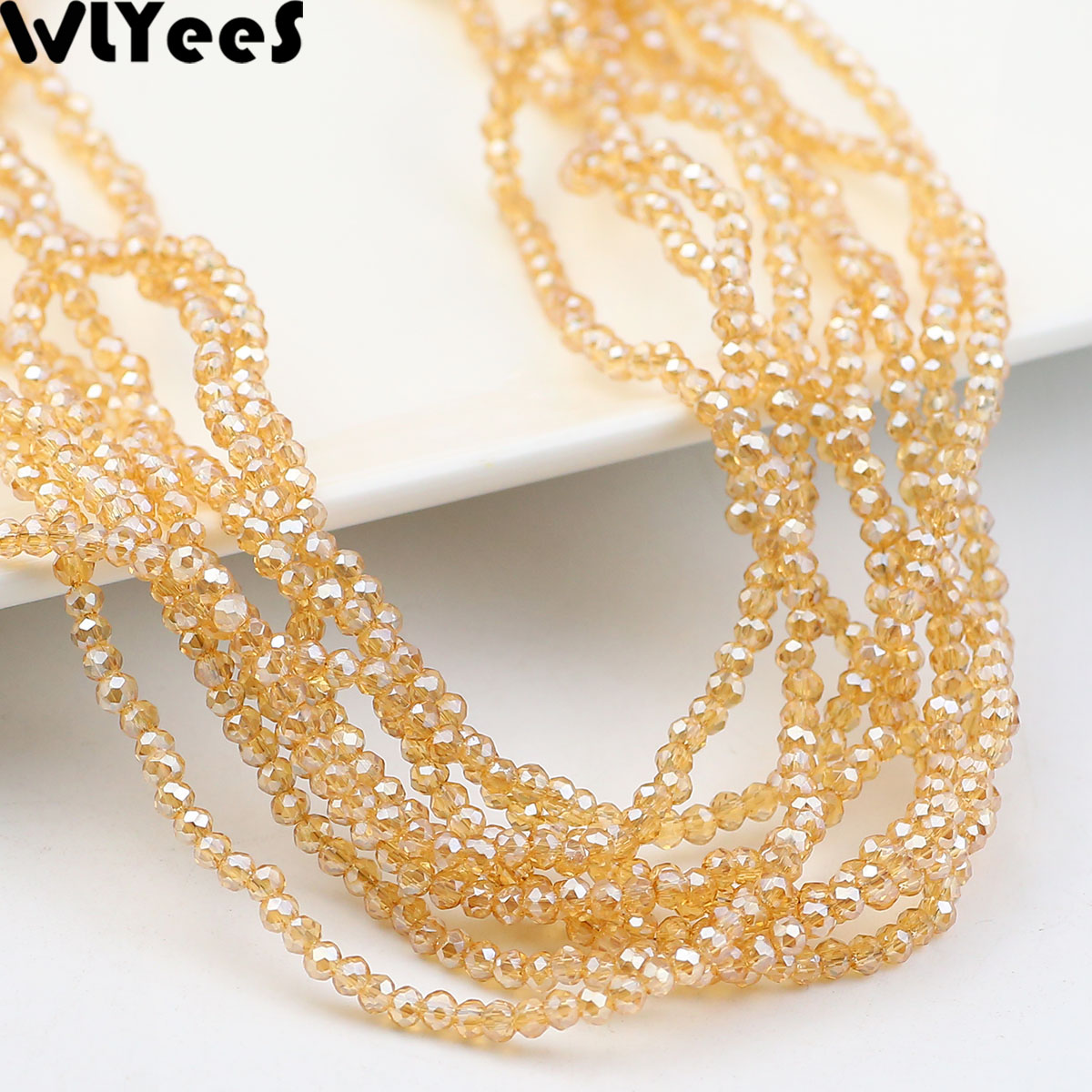 WLYeeS Flat Round Gold Champag - Glass Seed Beads 2Mm Jewelry Making 评论和价格