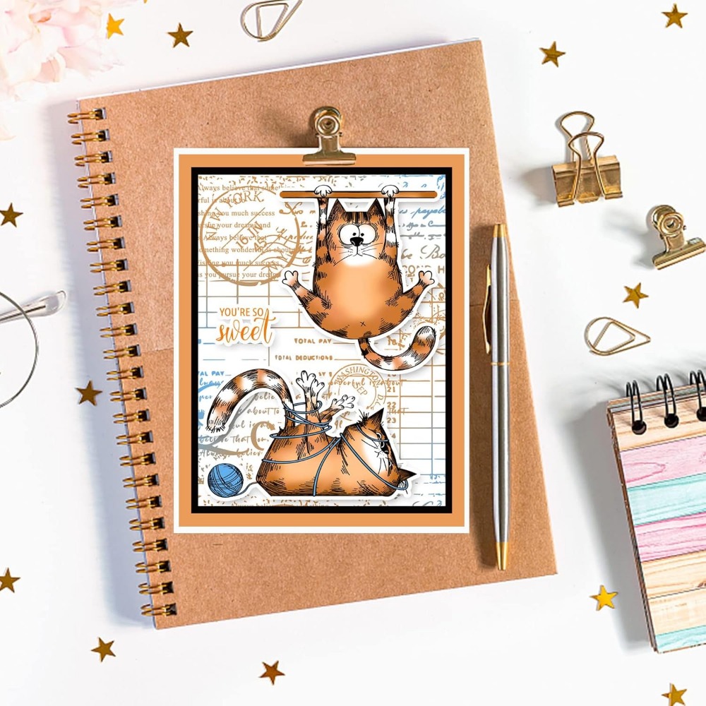 8.3x5.8in Cat Clear Stamps Lov - Clear Silicone Stamps For Card Making 评论和价格