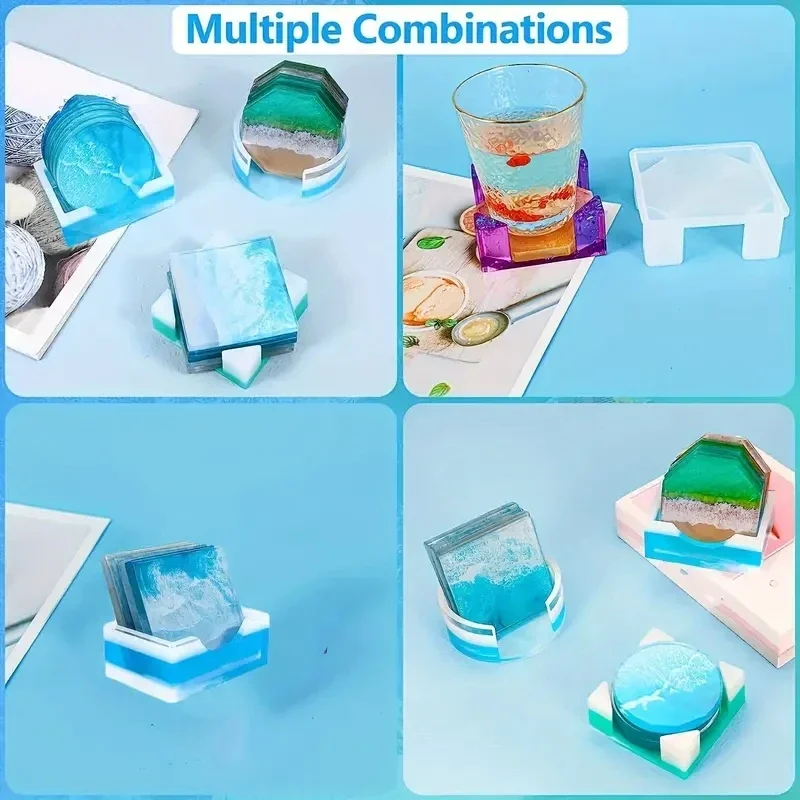 5Pcs/Set DlY Epoxy Resin Cup C - Silicone Epoxy Resin Molds Set 评论和价格