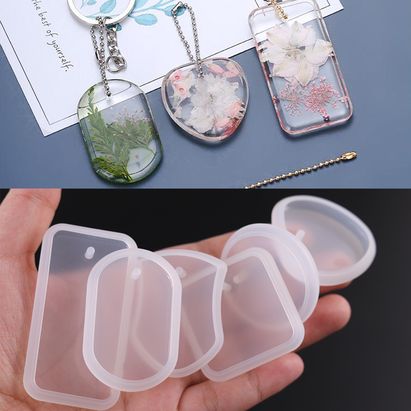 1PC DIY Keychain Pendant Silic - Silicone Epoxy Resin Molds Set 评论和价格