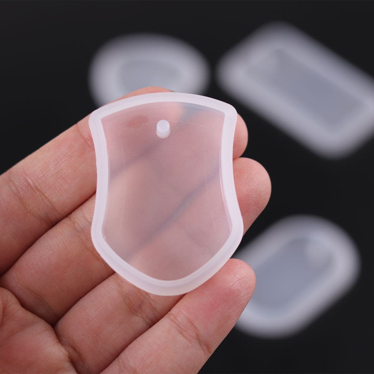 1PC DIY Keychain Pendant Silic - Silicone Epoxy Resin Molds Set 评论和价格