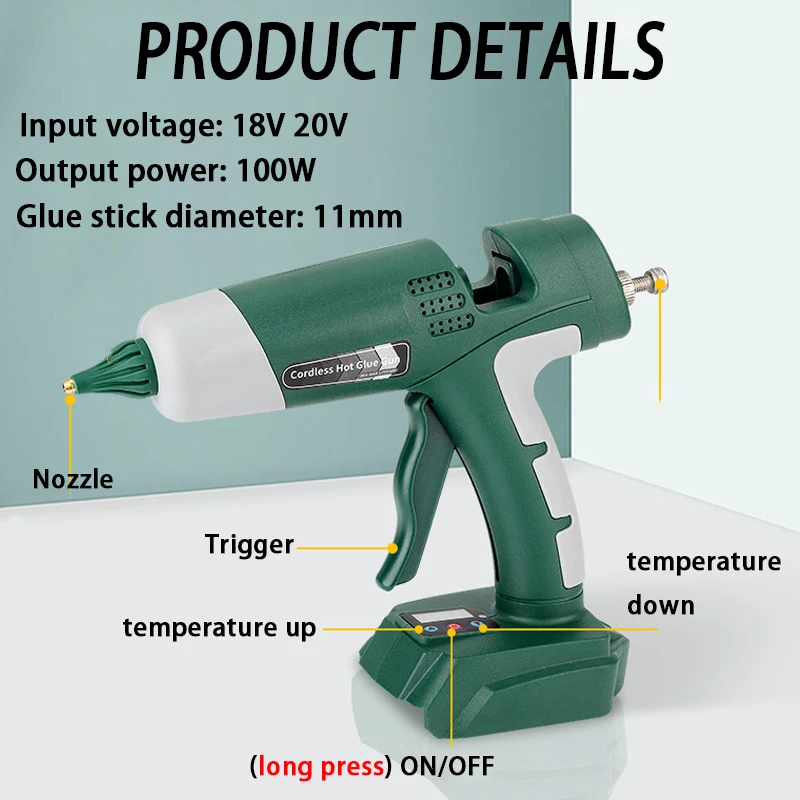 100W Cordless Hot Melt Glue Gu - Hot Melt Glue Gun Cordless 评论和价格