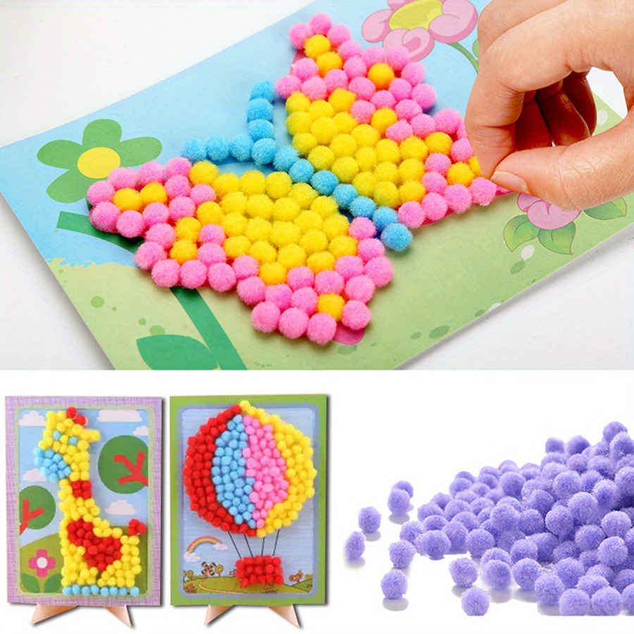2pcs 16x21cm Colorful Pom-Pom  - Painting Supplies 评论和价格