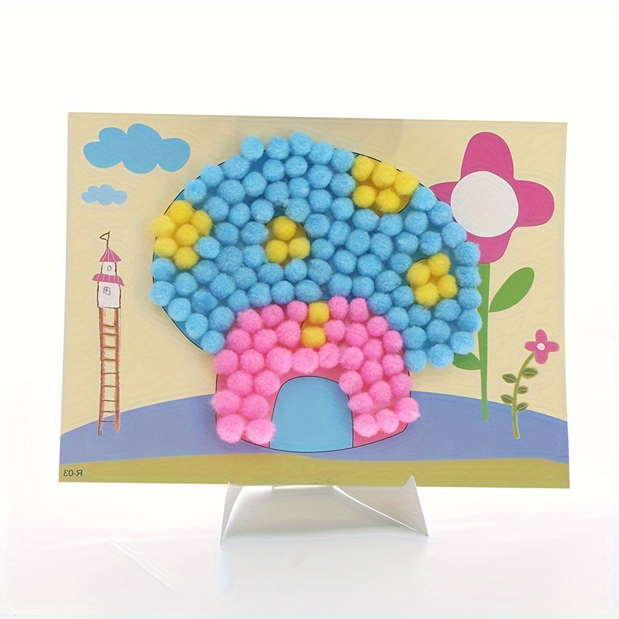 2pcs 16x21cm Colorful Pom-Pom  - Painting Supplies 评论和价格