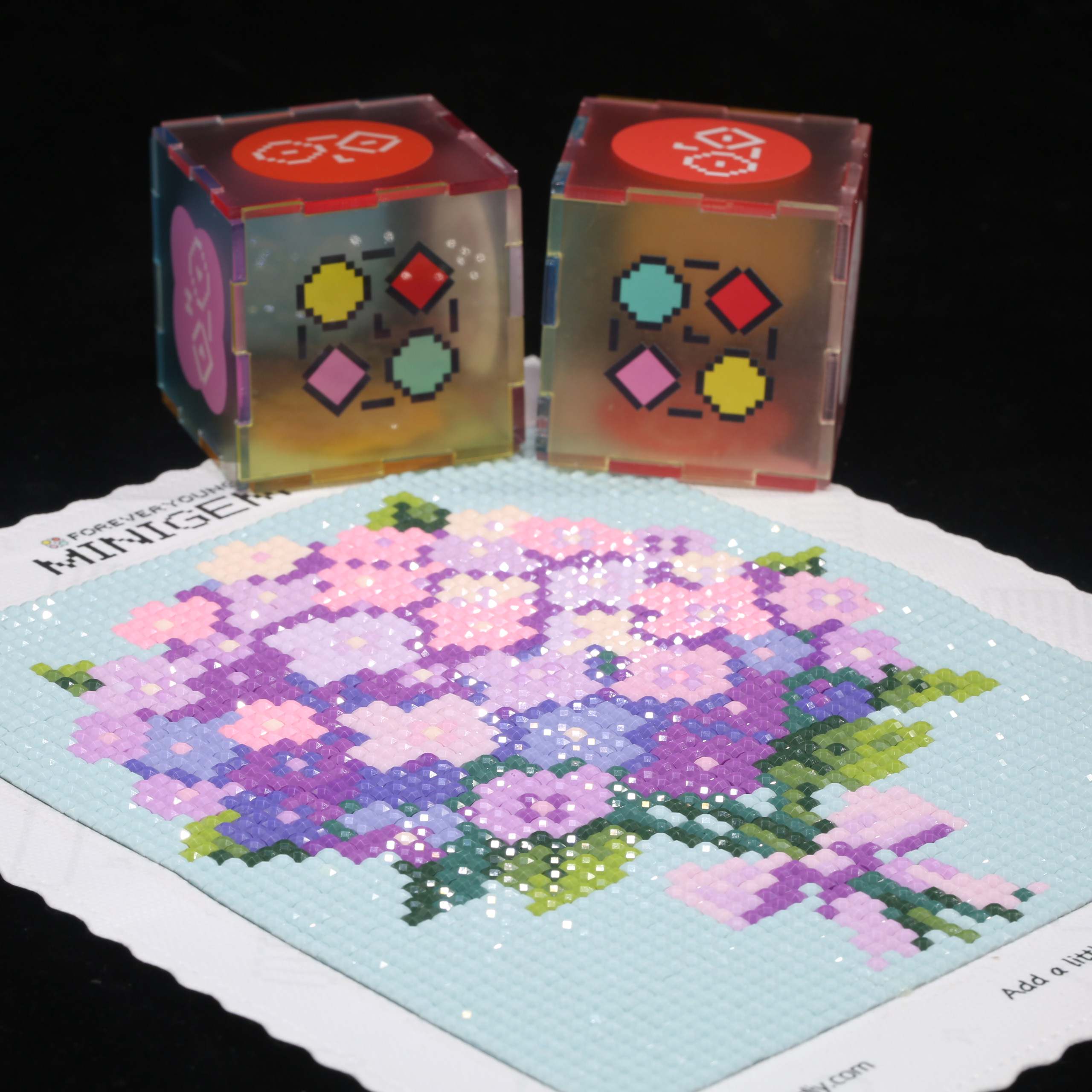Minigem® Purple Hydrangea 5D D - 5D Diamond Painting Kit Full Drill 评论和价格