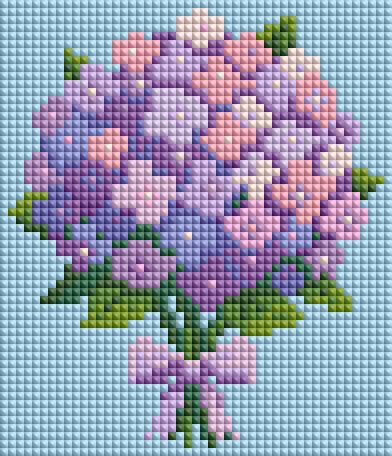 Minigem® Purple Hydrangea 5D D - 5D Diamond Painting Kit Full Drill 评论和价格