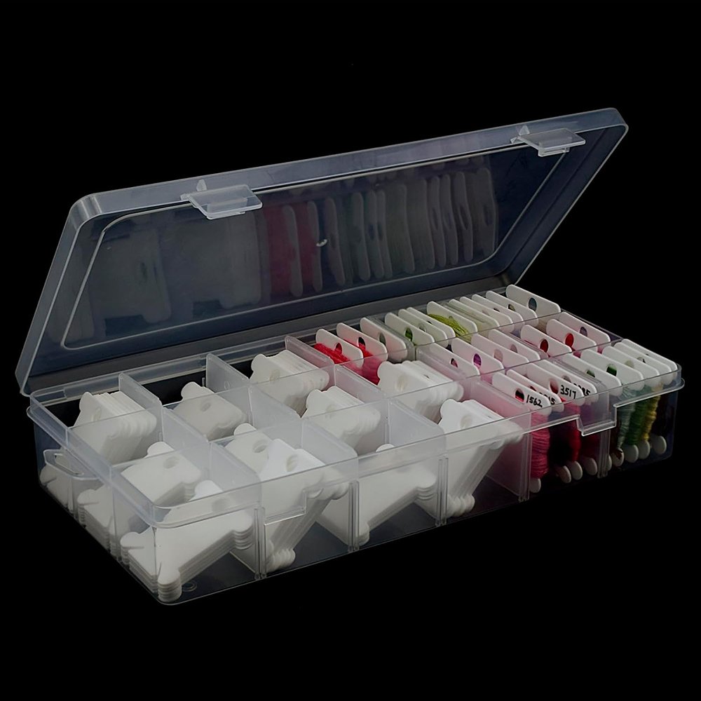 Embroidery Floss Organizer 18  - Cotton Embroidery Thread Skeins 评论和价格