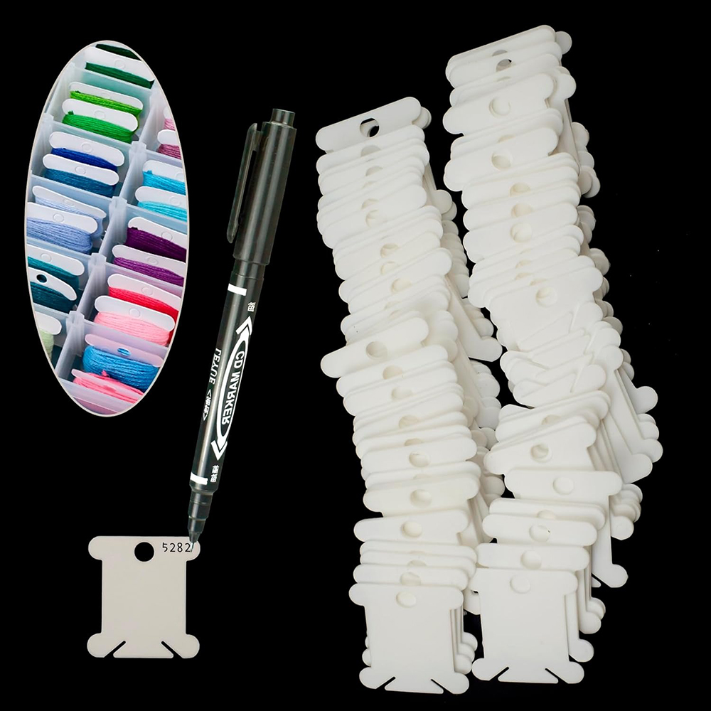 Embroidery Floss Organizer 18  - Cotton Embroidery Thread Skeins 评论和价格