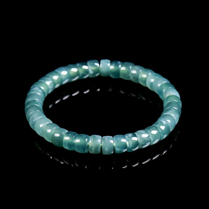 Natural Grade A Jadeite Blue W - Beading 评论和价格