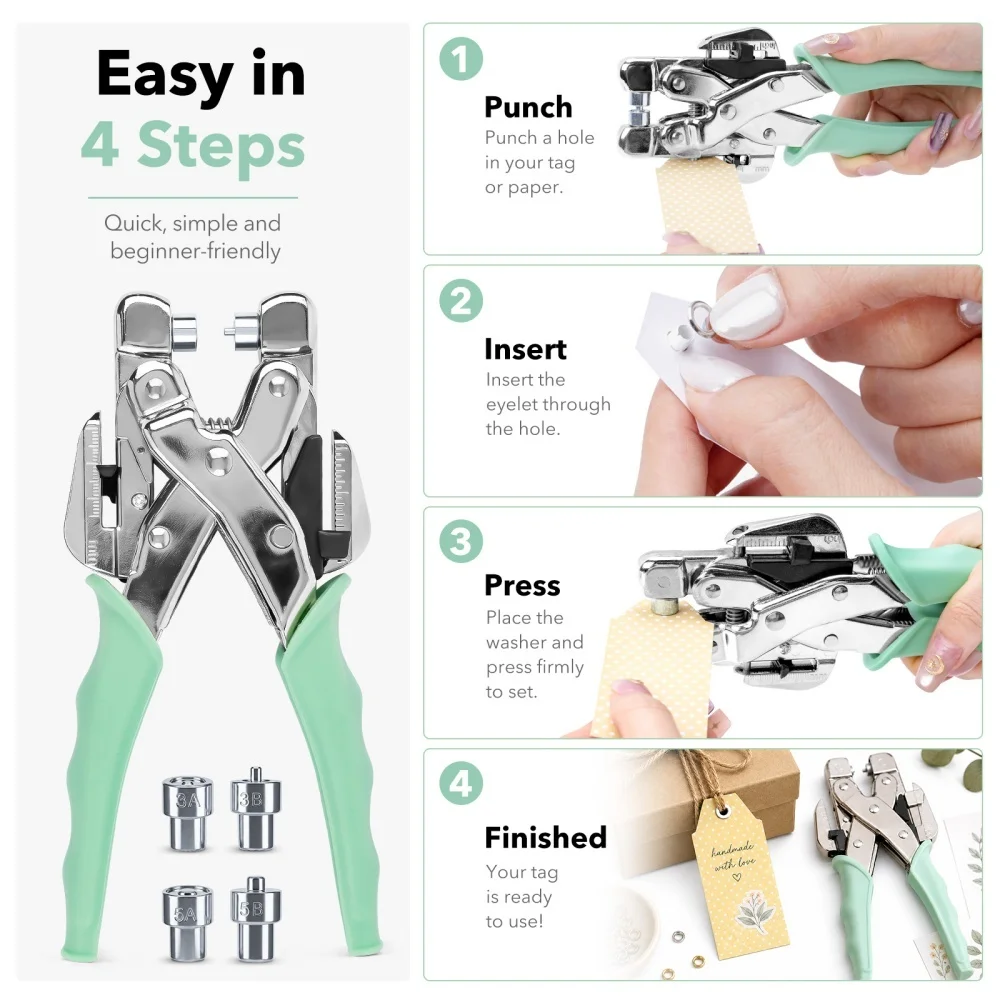 Grommet Tool Kit Handheld Hole - Sewing 评论和价格