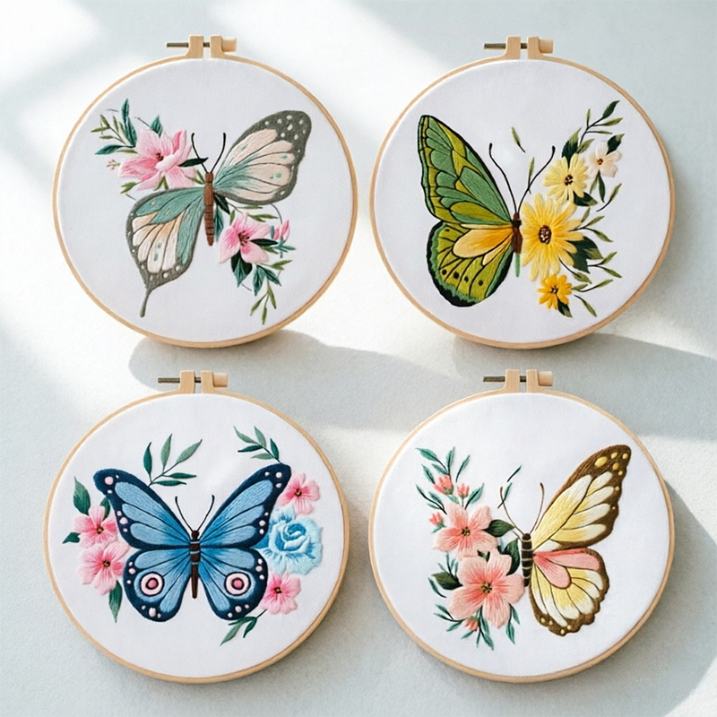 1pc 20X20CM 7.87 inch Embroide - Embroidery 评论和价格