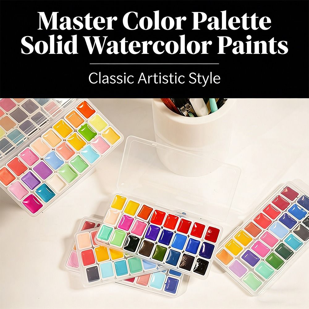 24 Colors Watercolors Paint Se - Watercolor Paint Set Solid Pigment 评论和价格