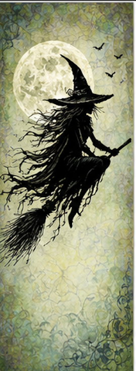 The Witch Riding a Broom Clear - Clear Silicone Stamps For Card Making 评论和价格