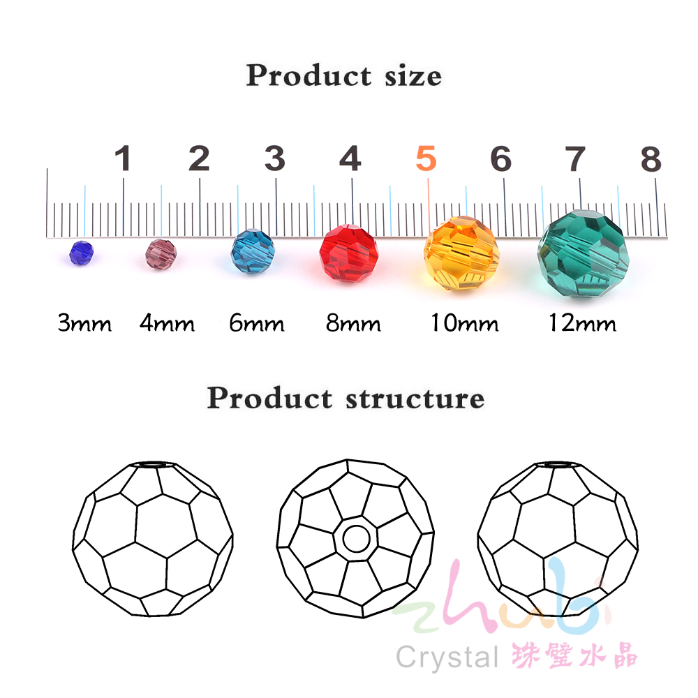 32Facets Round Ball 2mm 3mm 4m - Glass Seed Beads 2Mm Jewelry Making 评论和价格