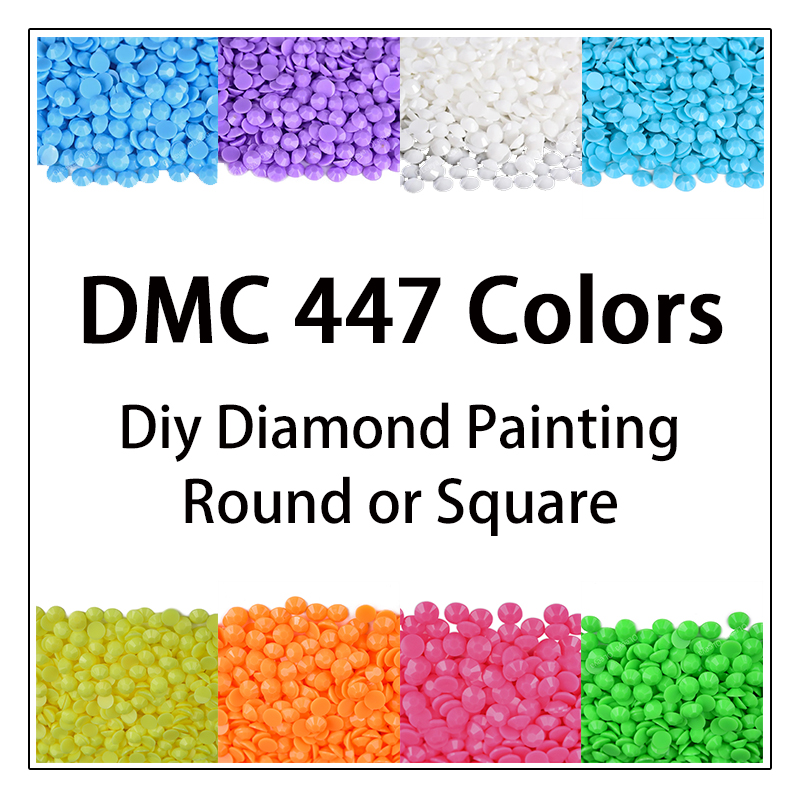 DMC 447 Colors 5D Diy Diamond  - 5D Diamond Painting Kit Full Drill 评论和价格