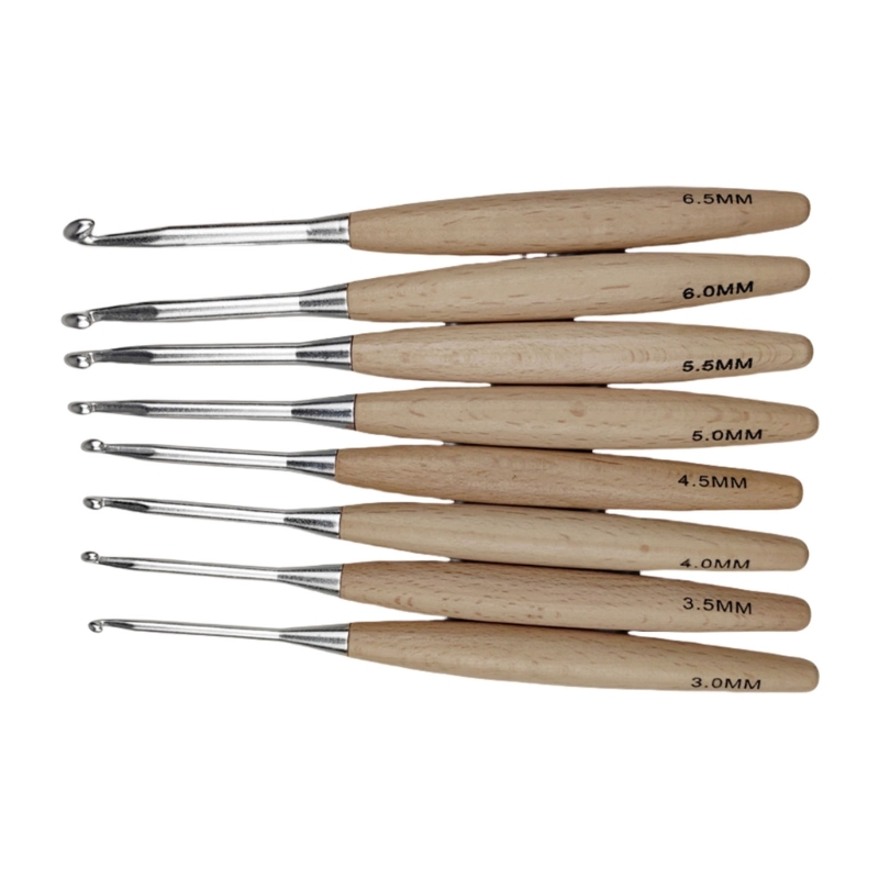 97BA Ergonomic Grip Crochet Ne - Wooden Crochet Hooks Ergonomic Handle 评论和价格