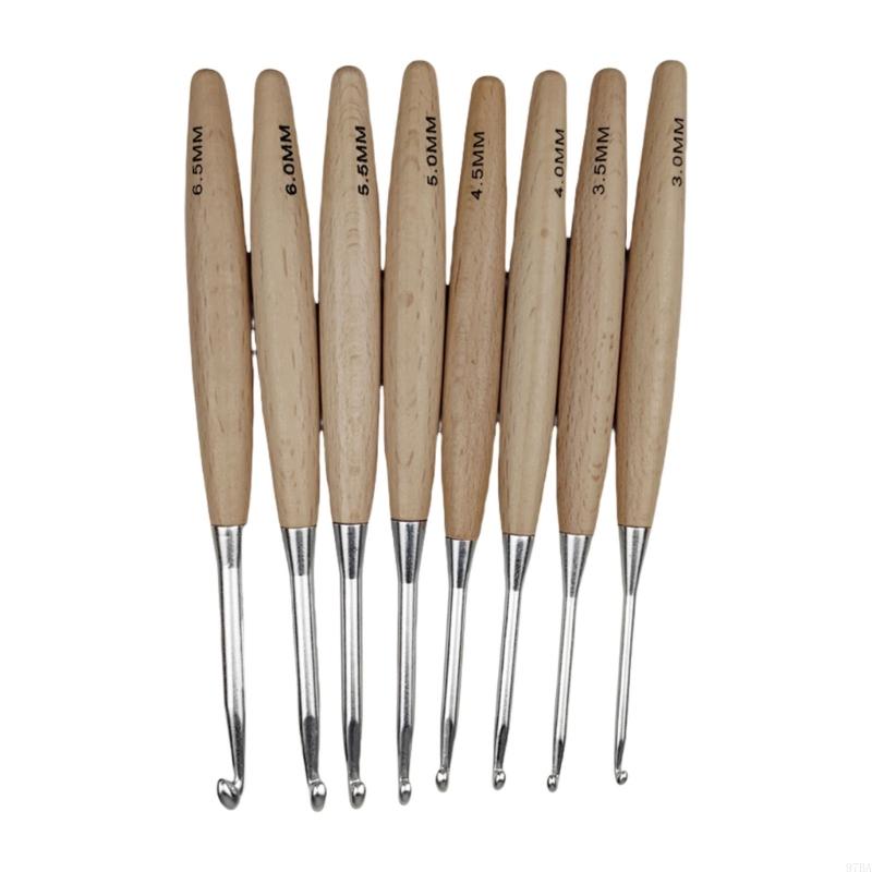 97BA Ergonomic Grip Crochet Ne - Wooden Crochet Hooks Ergonomic Handle 评论和价格