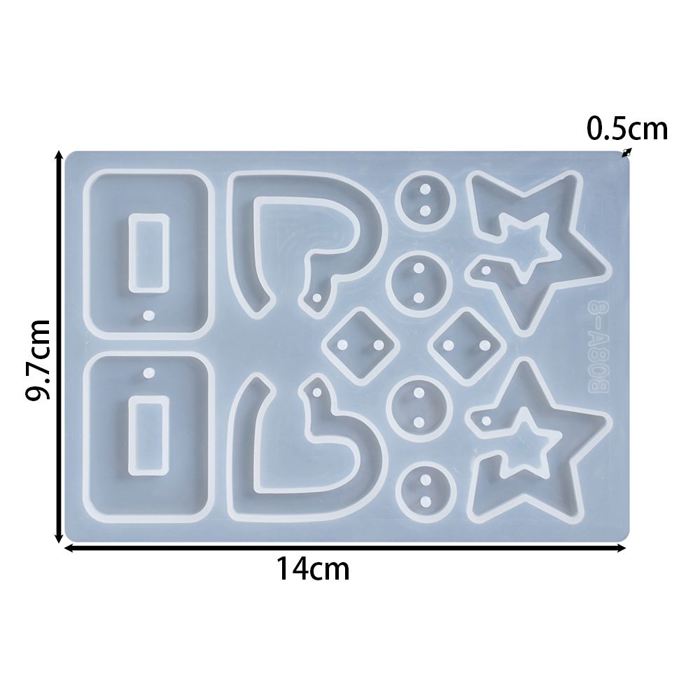 1pcs/lot Geometric Earrings Pe - Silicone Epoxy Resin Molds Set 评论和价格