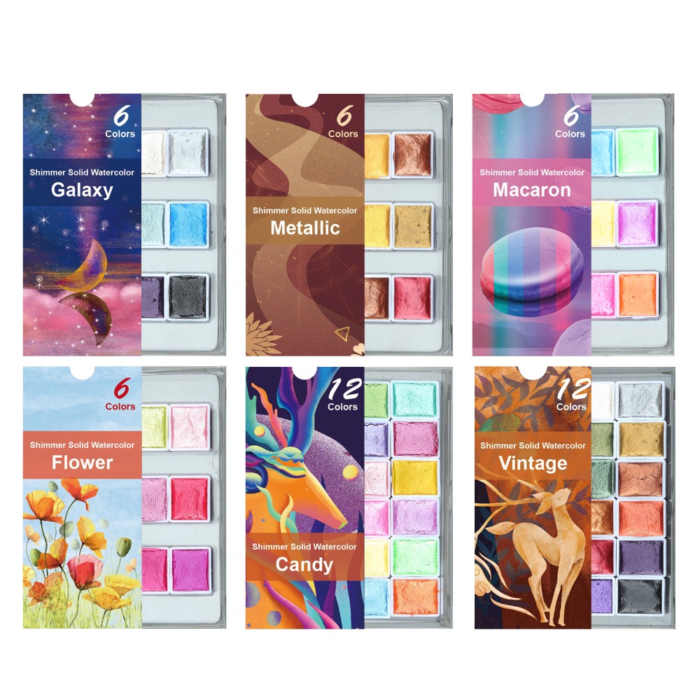 Portable Solid Watercolor Pain - Watercolor Paint Set Solid Pigment 评论和价格
