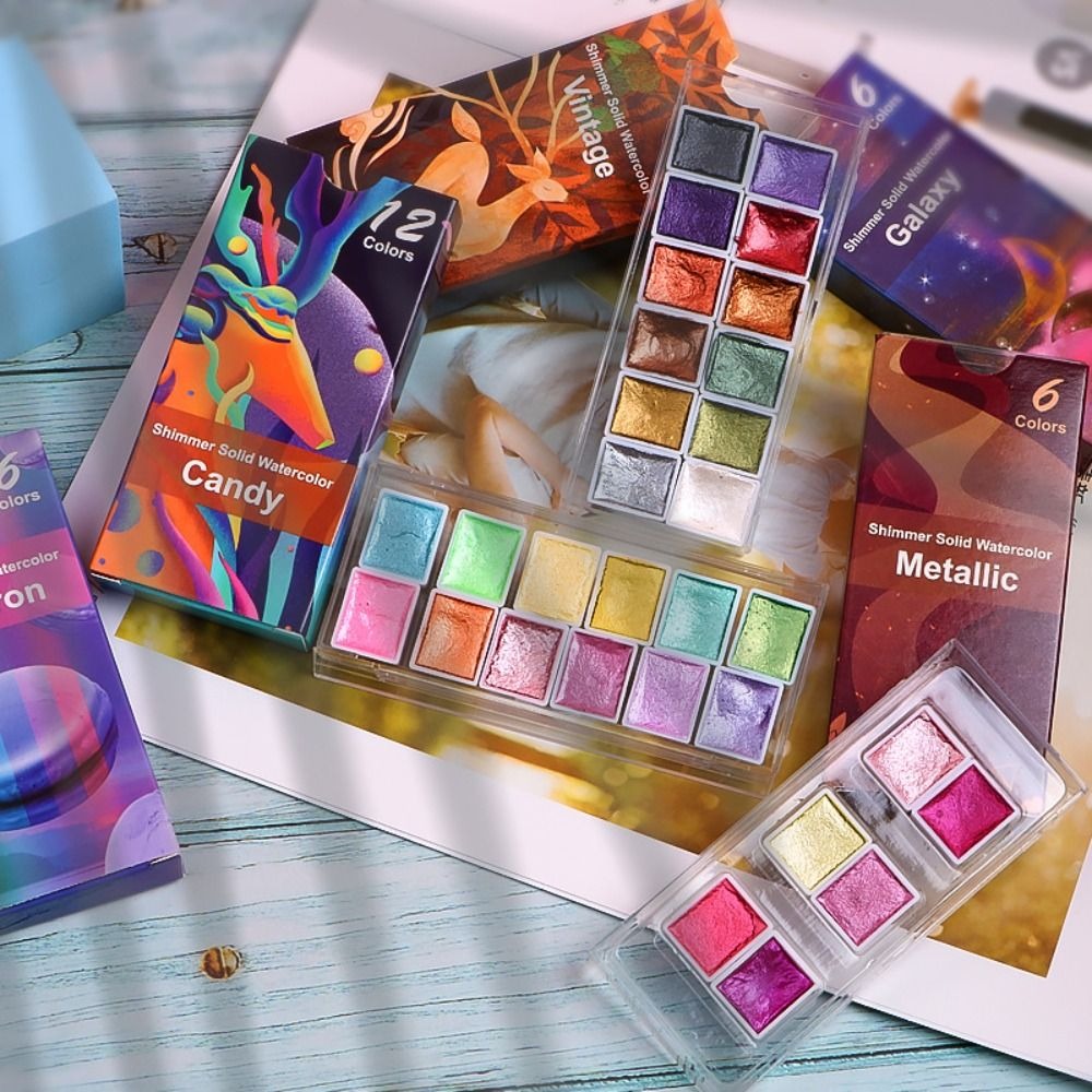 Portable Solid Watercolor Pain - Watercolor Paint Set Solid Pigment 评论和价格