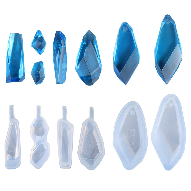 1/6/10pcs DIY Keychain Pendant - Silicone Epoxy Resin Molds Set 评论和价格