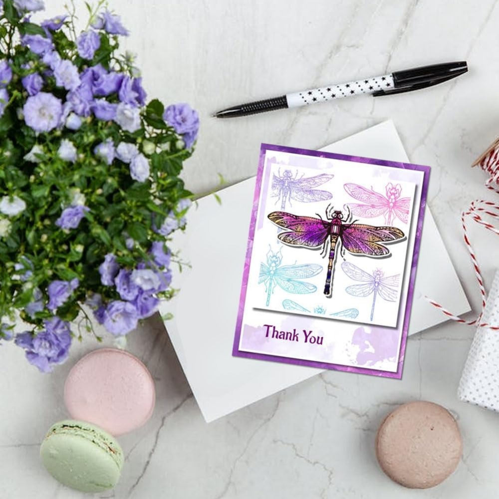 Dragonfly Clear Stamps for DIY - Clear Silicone Stamps For Card Making 评论和价格
