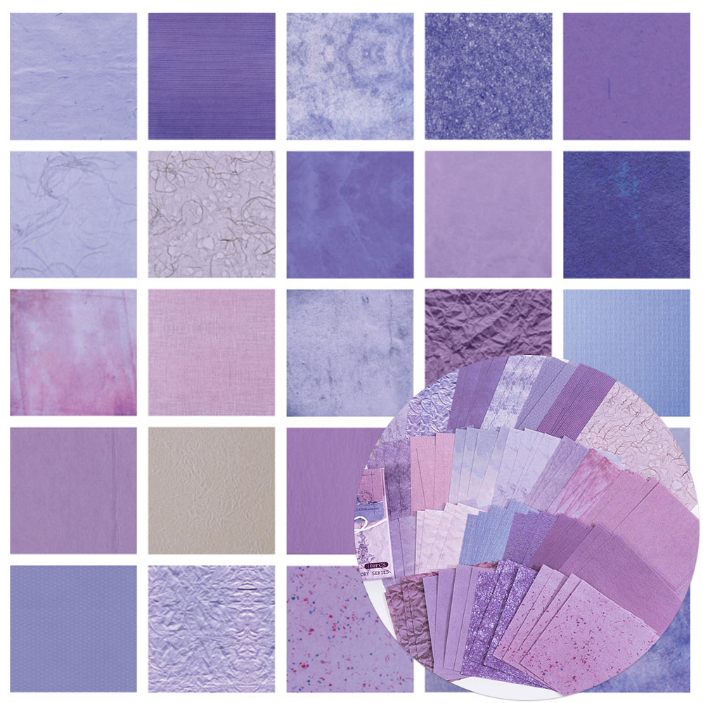 100 Pcs Colorful Texture Backg - Vintage Junk Journal Scrapbooking Paper 评论和价格