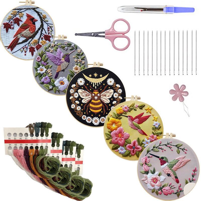 Hummingbird Embroidery Kit for - Cross Stitch Stamped Kits Beginners 评论和价格