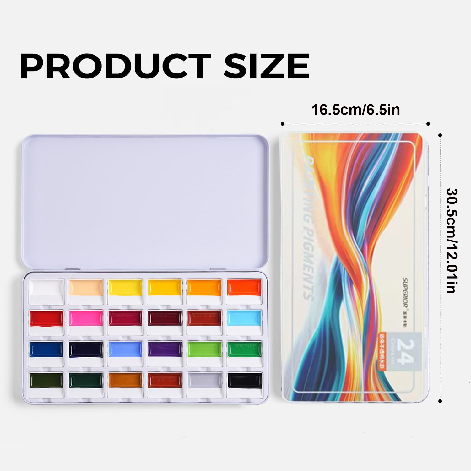 24 Colors Opaque Solid Waterco - Watercolor Paint Set Solid Pigment 评论和价格